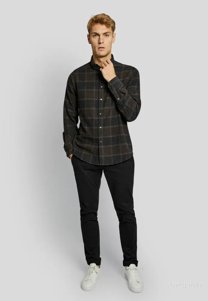 BS Stavanger casual modern fit Skjorta - Charcoal - Bild 3