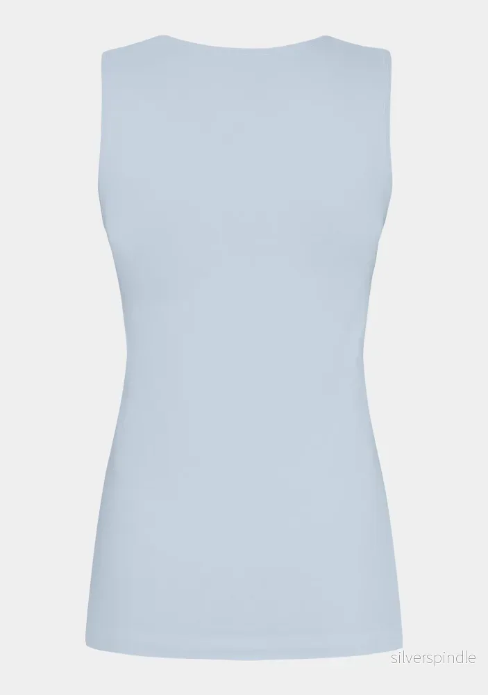 Nilla V-Neck Top - Light Blue - Bild 2
