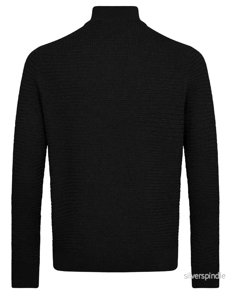 BS Waldis Regular Fit Stickat - Black - Bild 2