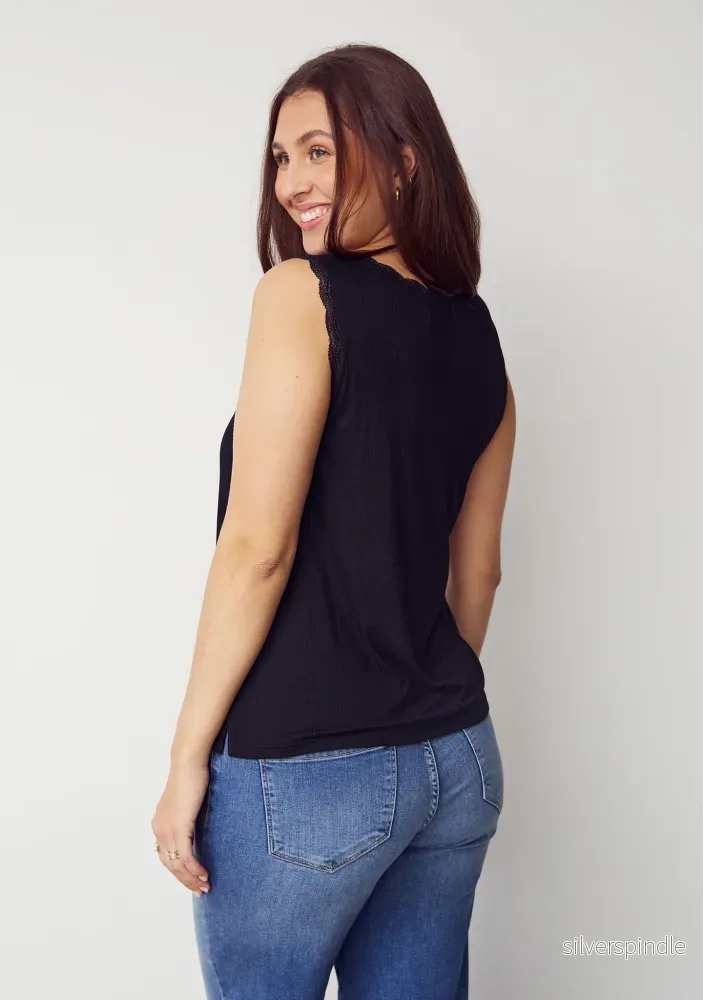 Dee O-Neck Top - Black - Bild 2