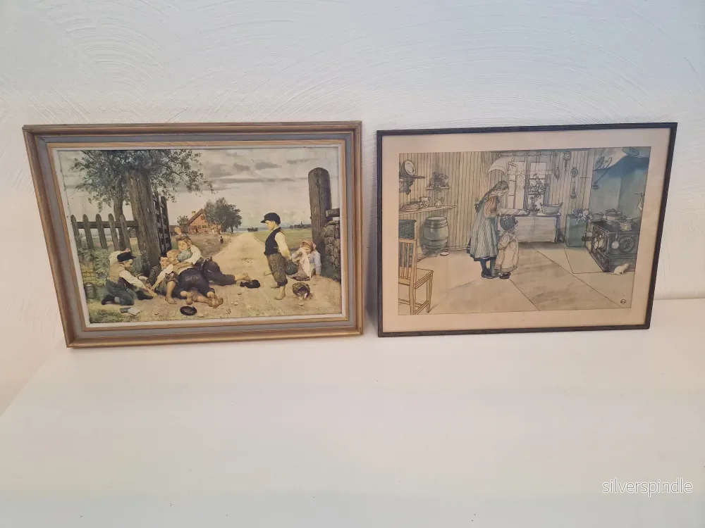 2 tavlor, bl.a. Carl Larsson ”köket” 2 tavlor, bl.a. Carl Larsson ”köket”
