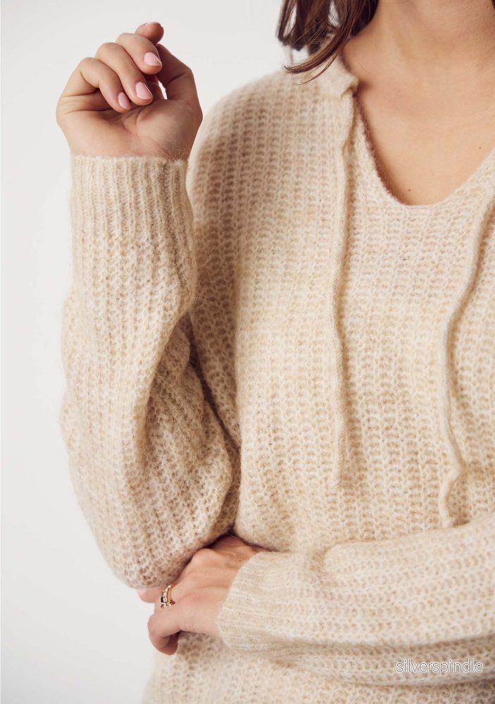 Anna String Pullover - Sand Melange - Bild 3