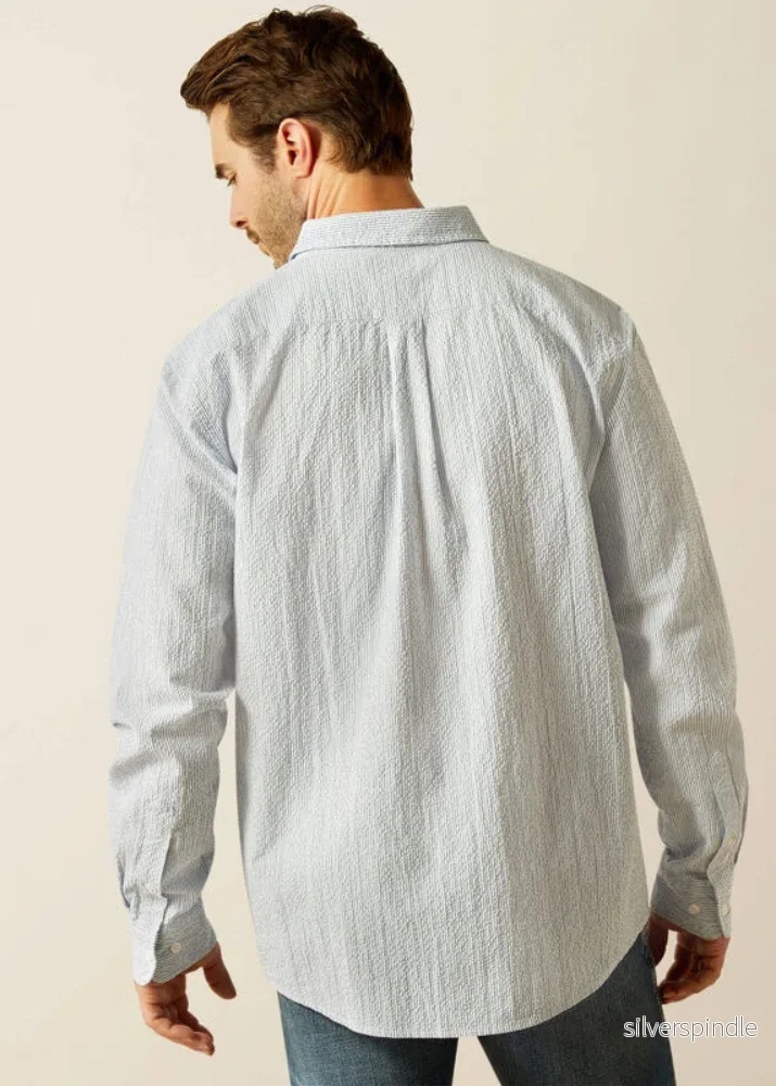Ariat Grafham LS Shirt Blue Stripe - Bild 3