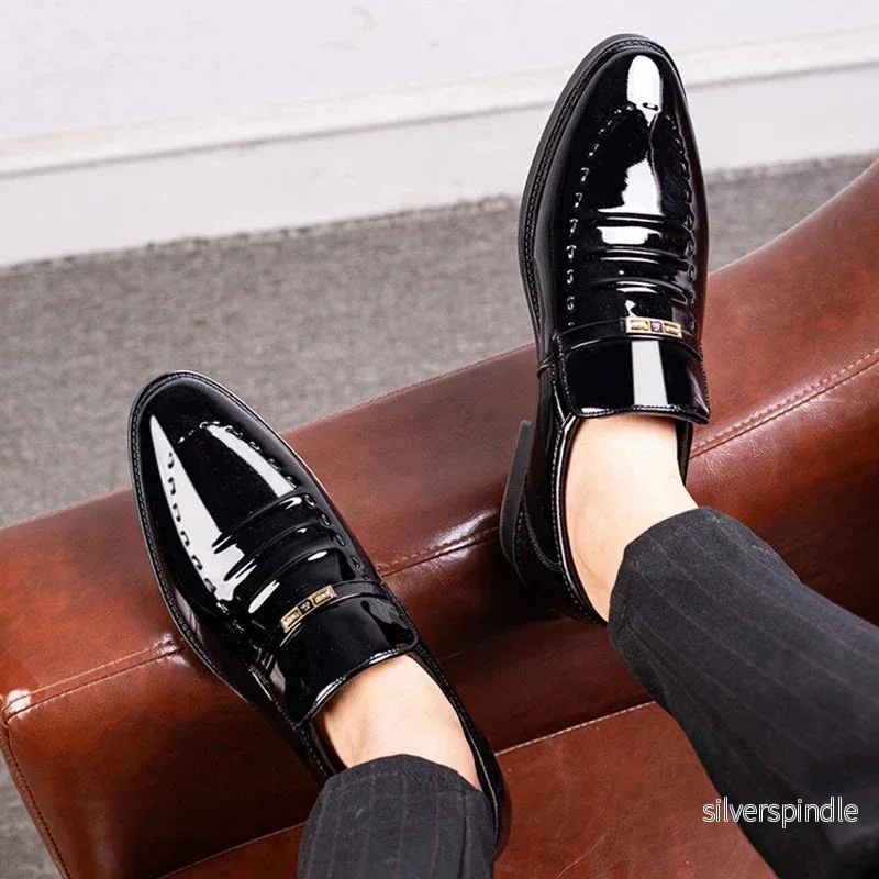 Elegant Loafers Män | Högblank Slip-On Design med Bekväm Passform | Perfekta för Formella Tillfällen - Bild 3