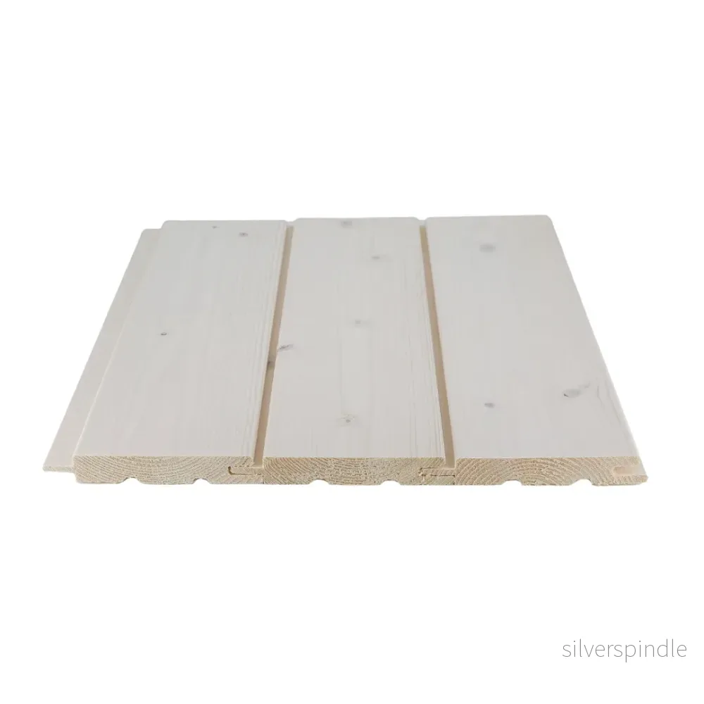 Bastupanel STS3 15x95x2400, Gran, Bastuskyddad Vit - Bild 2