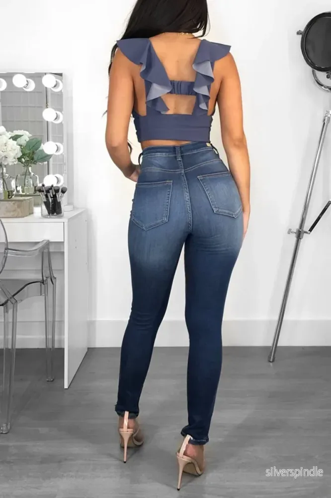 Mason | Slim Fit Höftlyftande Jeans för Elegant Silhuett - Bild 2