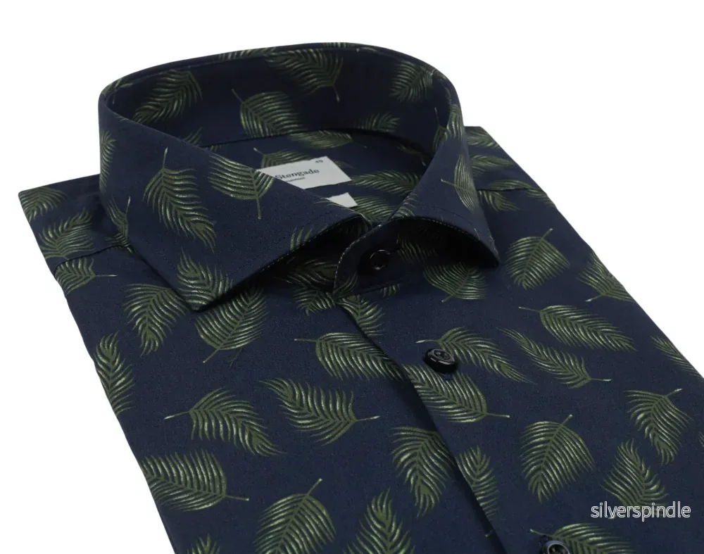BS Jimmy Slim Fit Skjorta - Navy - Bild 2