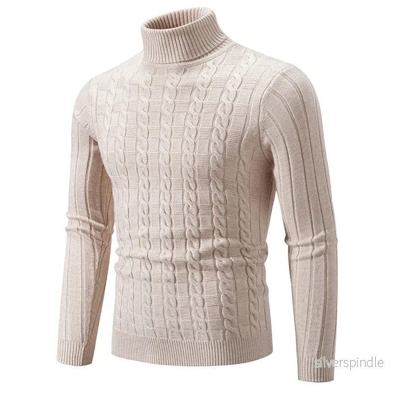 Ethan | Elegant Slim Fit Stickad Polotröja med Twistmönster