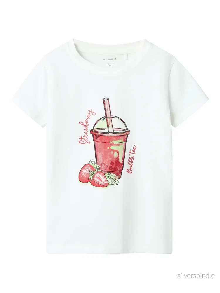 Vit Jordgubbe T-shirt Vit Jordgubbe T-shirt