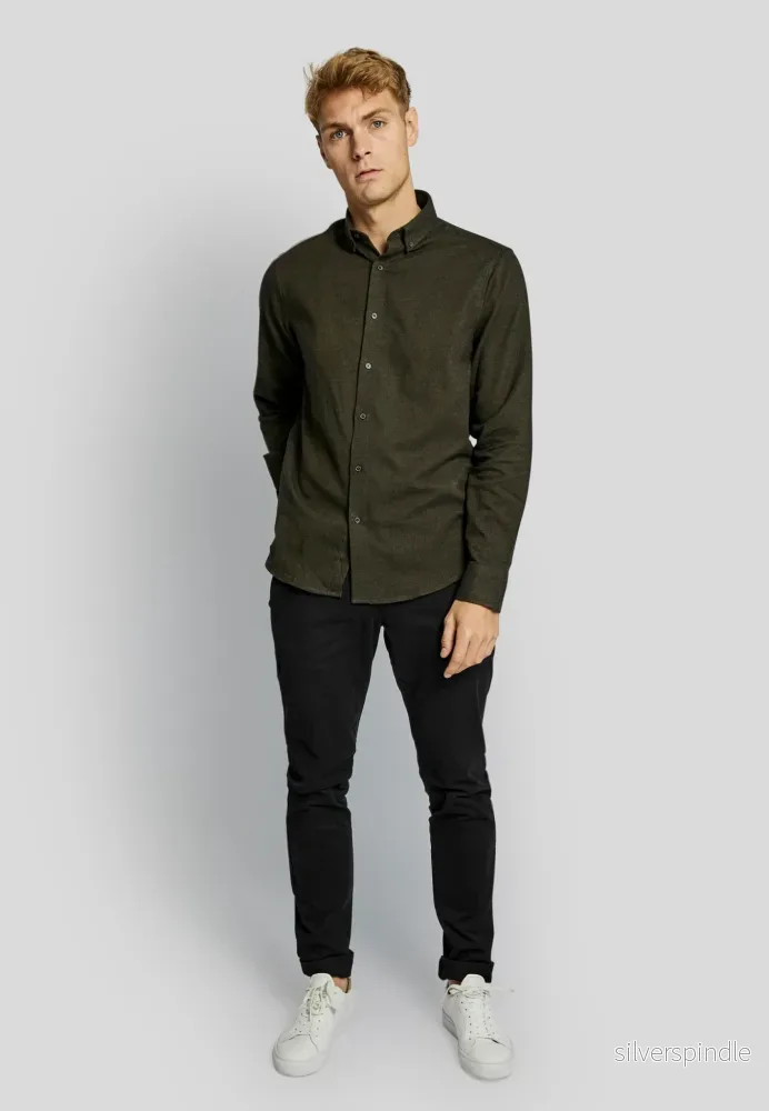 BS Oslo casual modern fit Skjorta - Dark Green - Bild 3