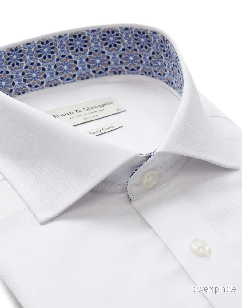 BS Albin Slim Fit Skjorta - White - Bild 2