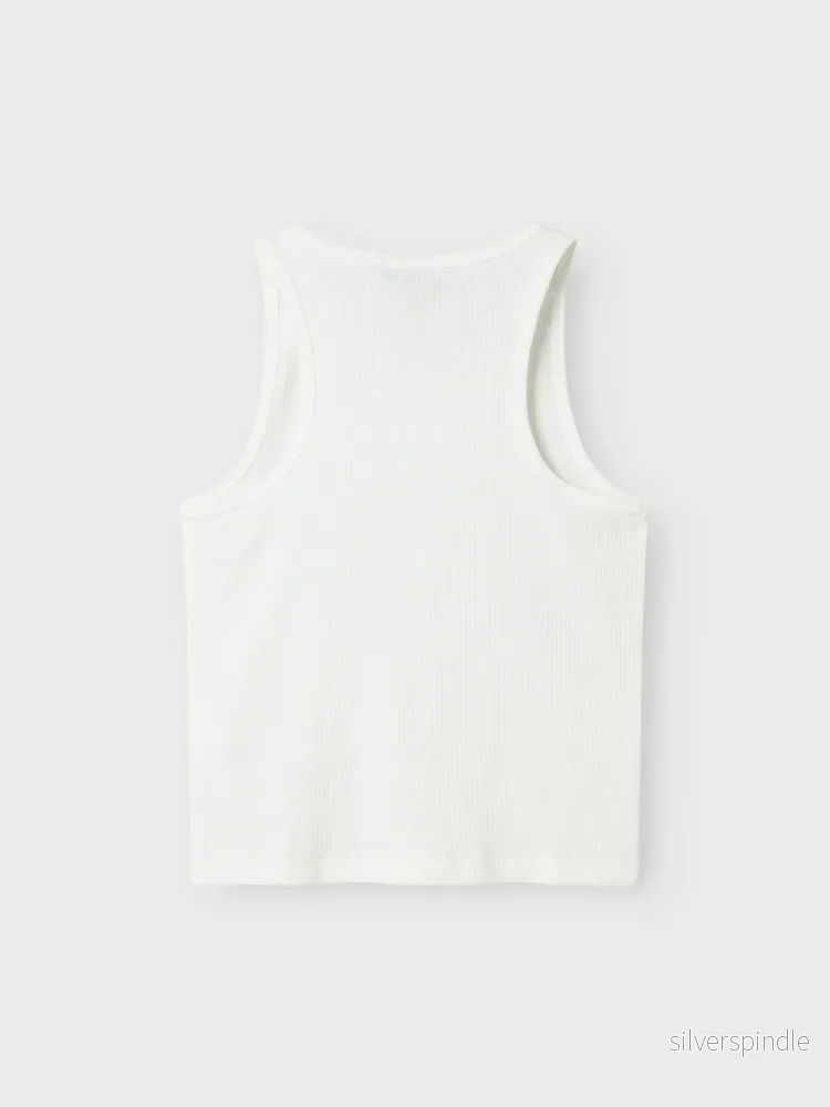 Ribbat Linne Crop Top - Bild 3