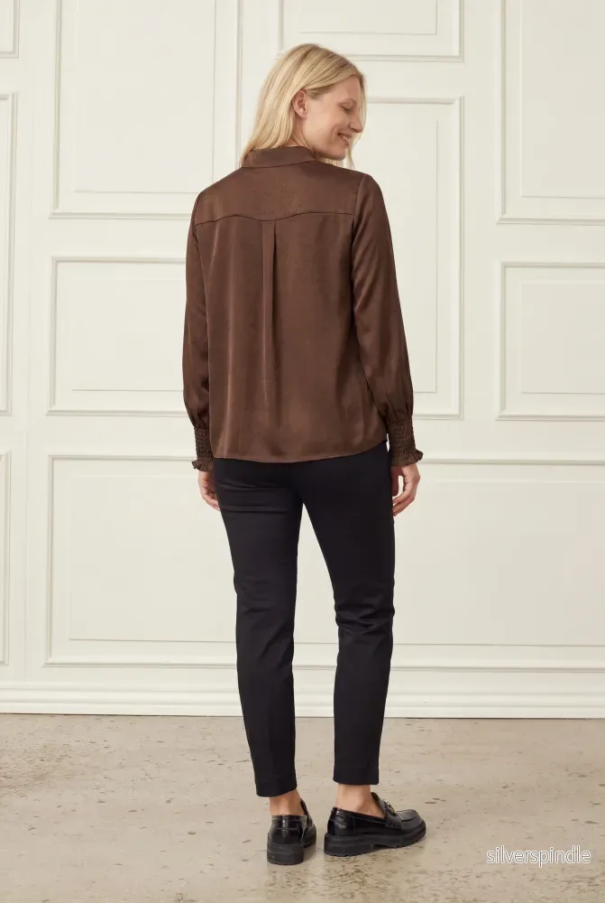 Nanina Smock Shirt - Dark brown - Bild 3