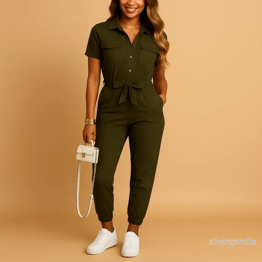 Elegant Jumpsuit med Knappdetaljer för Kvinnor | Mångsidig Design för Vardagselegans