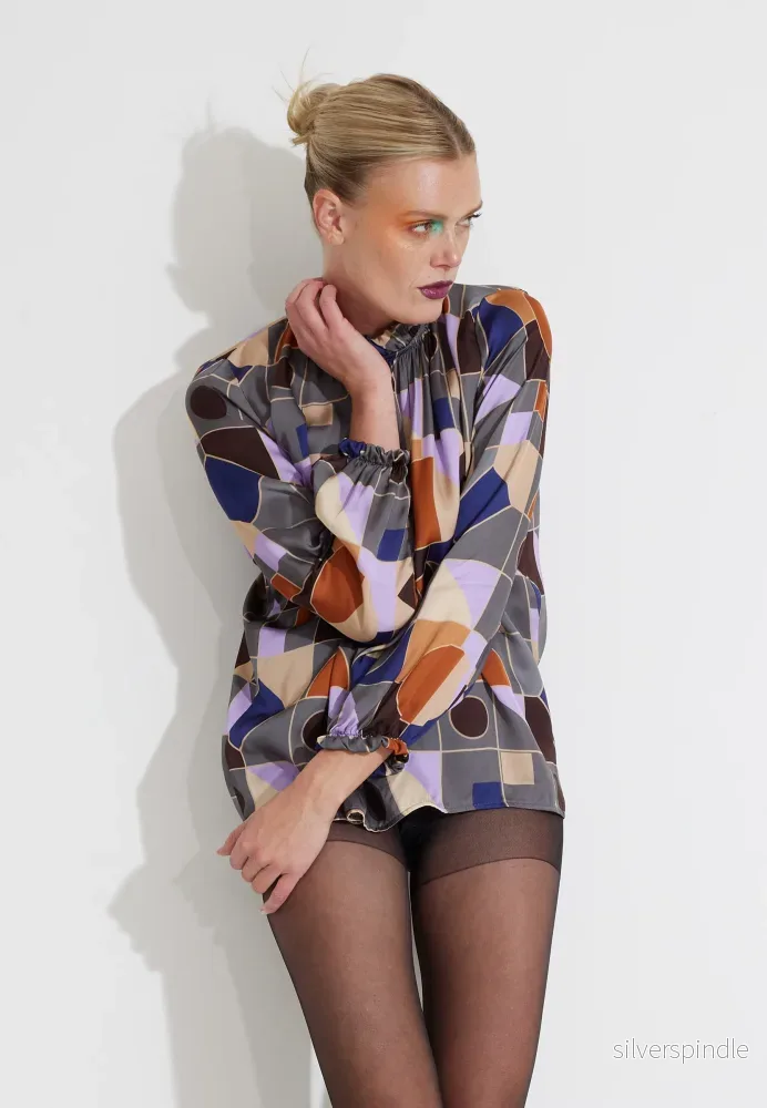 VALETTA BLOUSE BLUS - Deco print - Bild 2
