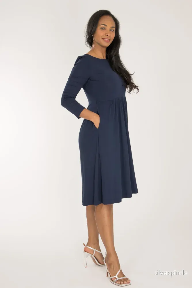 Ideal short jersey dress - Navy - Bild 3