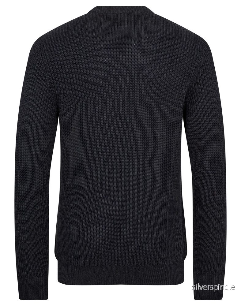 BS Adriano Regular Fit Stickat - Navy - Bild 2