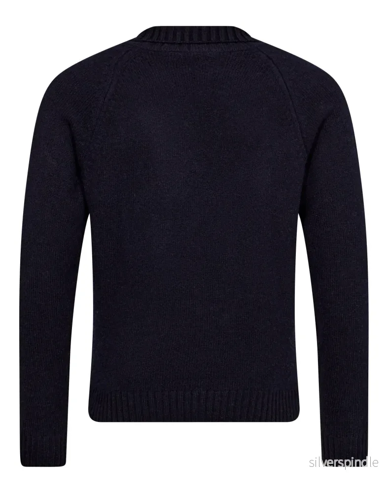 BS Barbeau Regular Fit Stickat - Navy - Bild 2