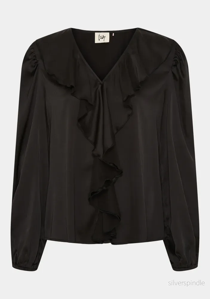 Steff Flounce Blouse - Black - Bild 2