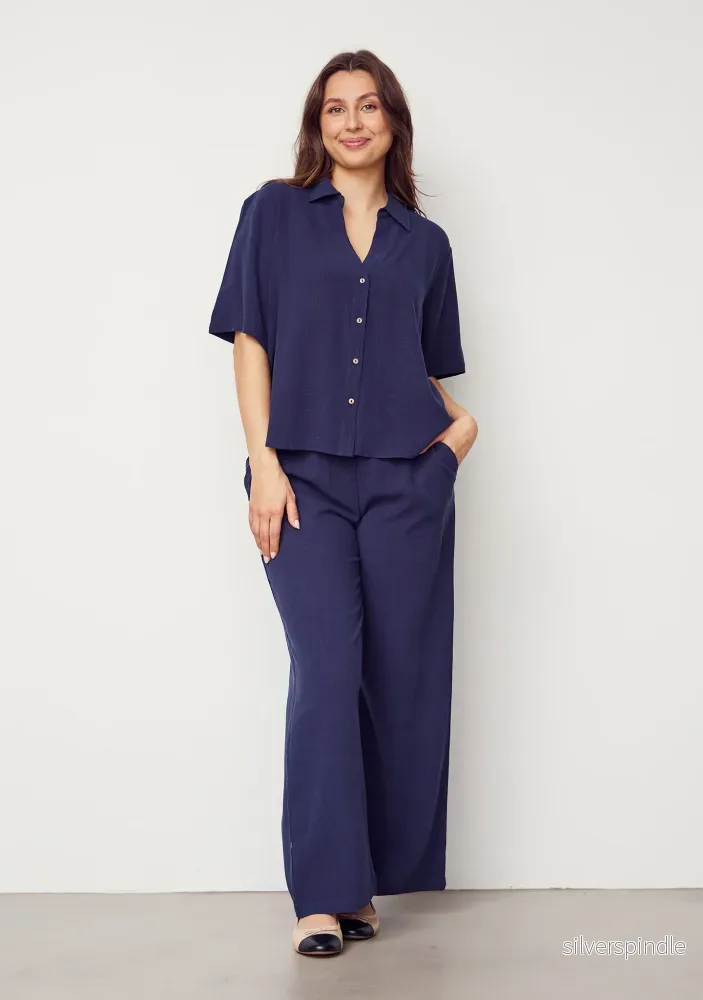 Pearl s/s Shirt – Navy Pearl s/s Shirt – Navy
