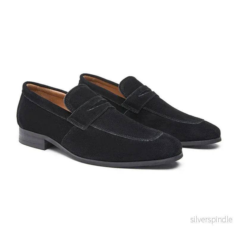 Klassiska Penny Loafers för Män med Handsydda Detaljer | Elegant Slip-On Design för Tidlös Stil