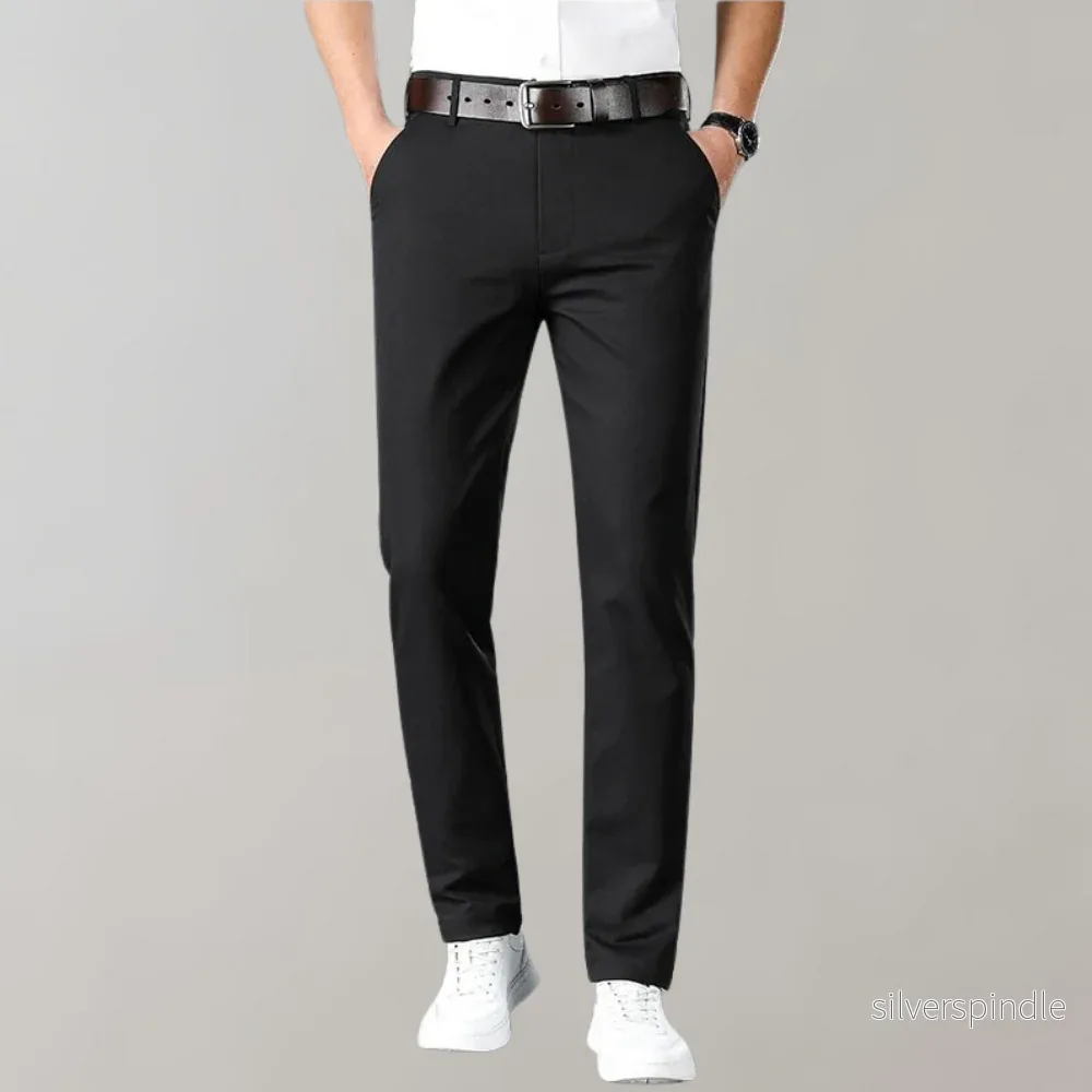 Moderna Arbetsbyxor Herr | Slim Fit med Avsmalnande Ben | Professionell Look för Kontor och Möten