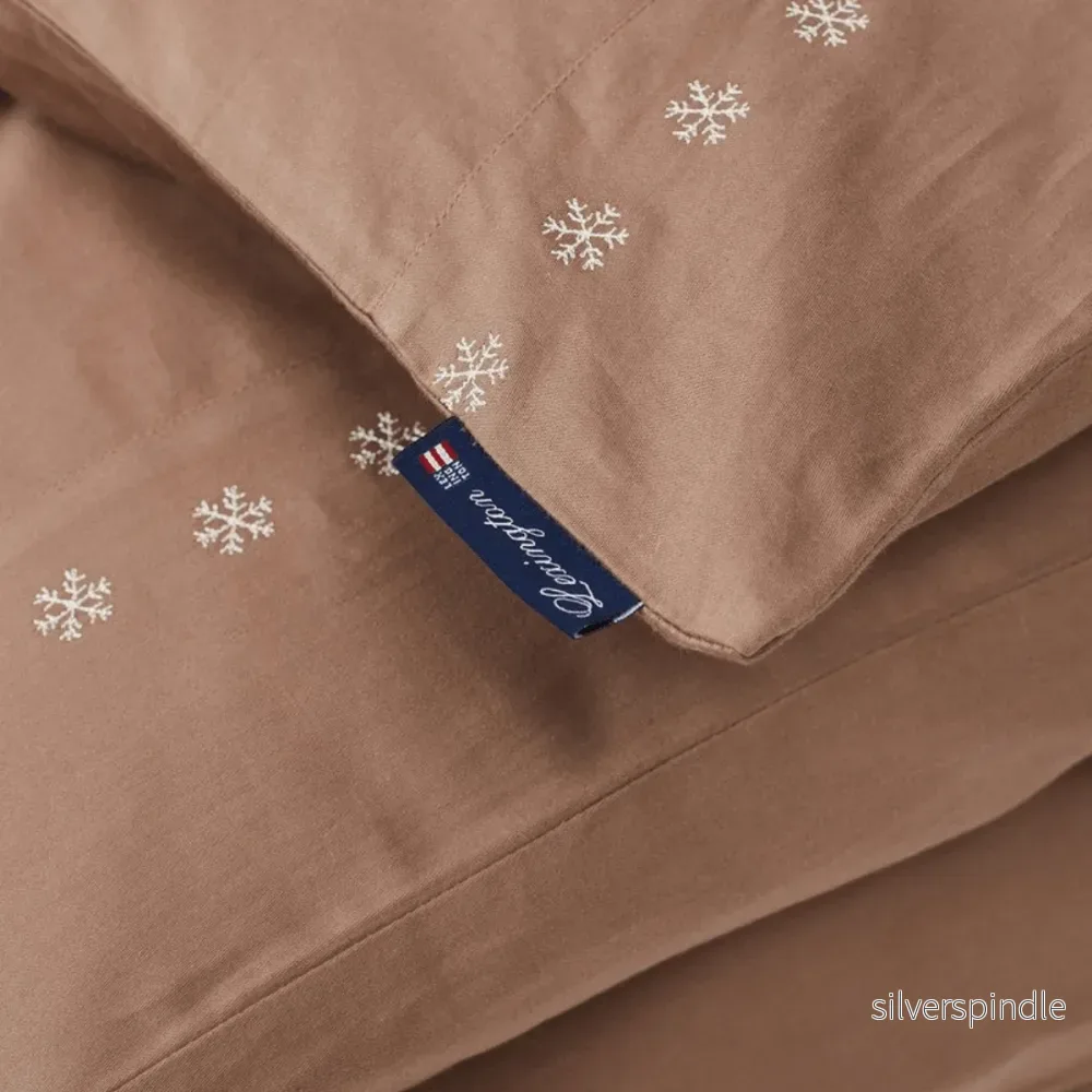 Lexington Snowflake Embroidered Cotton Sateen Påslakanset - Outlet - Bild 3