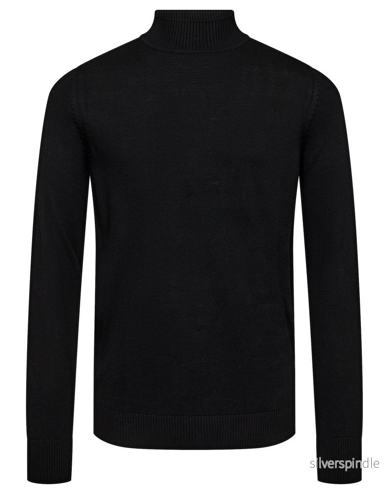 BS Froder Regular Fit Stickat – Black BS Froder Regular Fit Stickat – Black