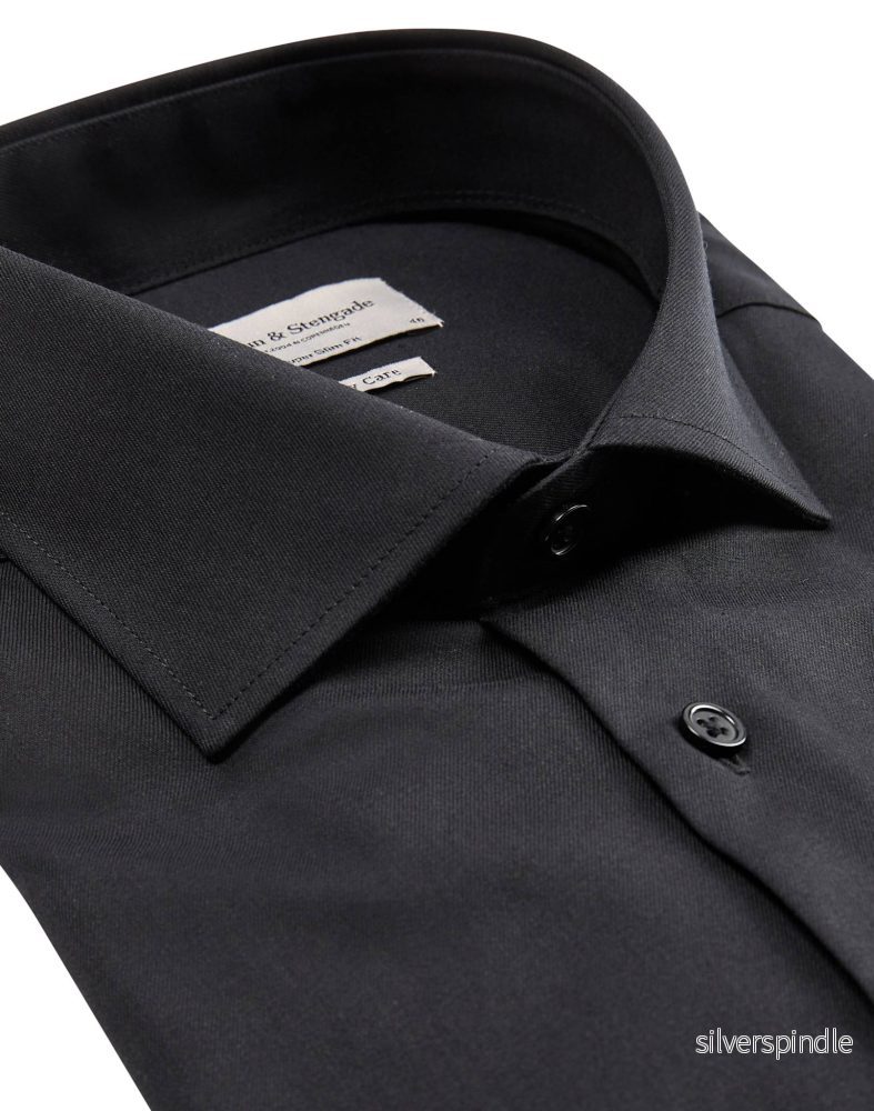 BS Pavarotti Super Slim Fit Skjorta - Black - Bild 2