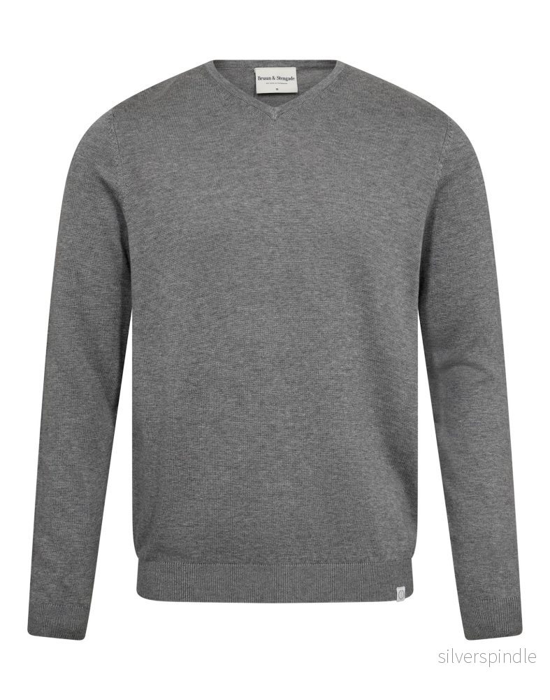 BS Tefta Regular Fit Stickat - Light Grey
