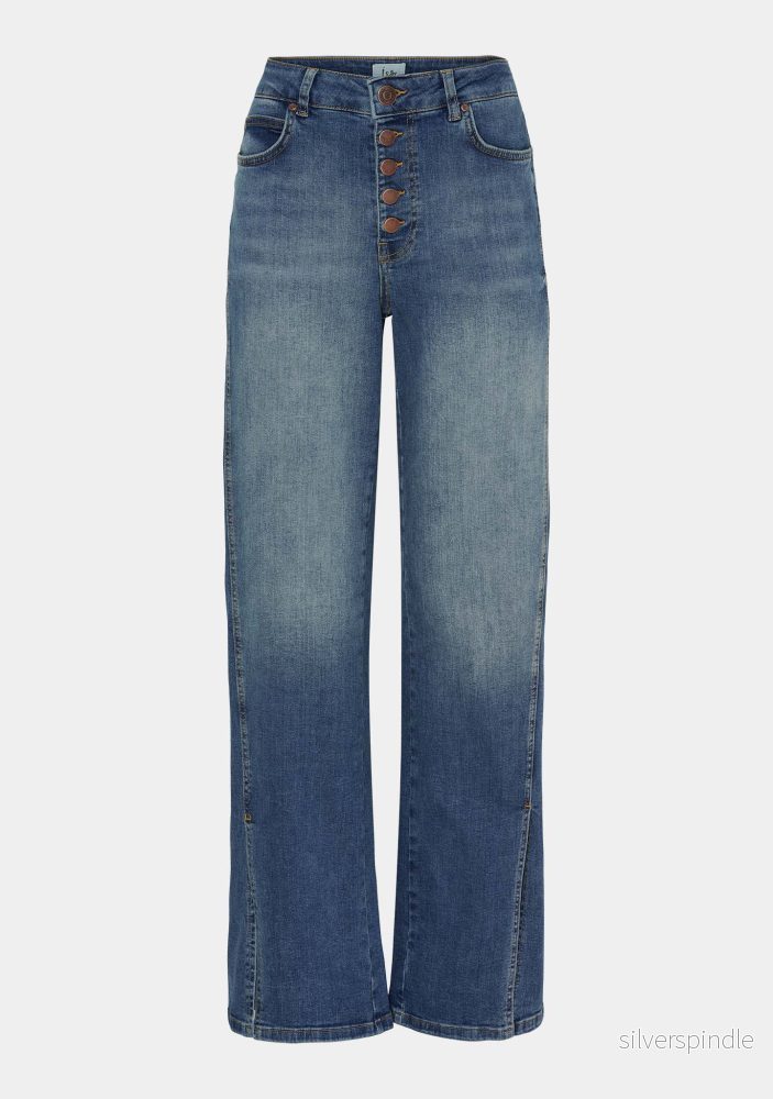 Bologna Split Jeans - Mid Denim - Bild 3