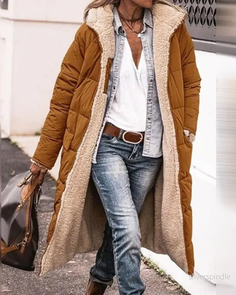 Sofia | Elegant Lång Vinterkappa Dam Med Isolerat Foder - Bild 3