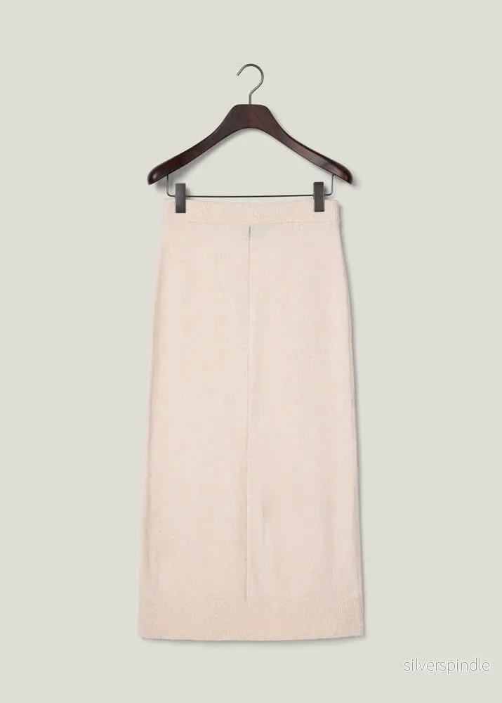 Lexington Soft Knitted Skirt Offwhite/Melange Lexington Soft Knitted Skirt Offwhite/Melange