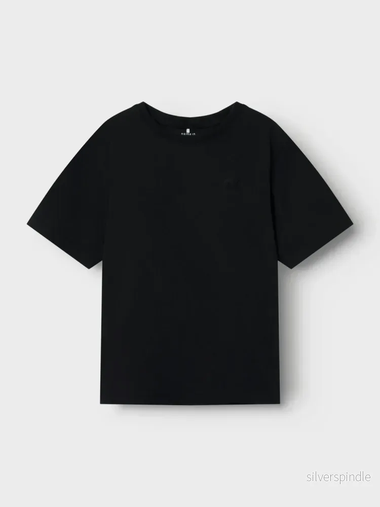 Kortärmad svart T-shirt - Bild 3