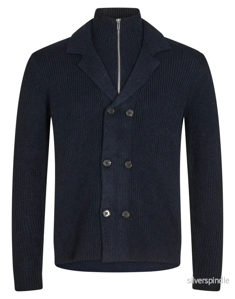 BS Vilhelm Regular Fit Sticka - Navy