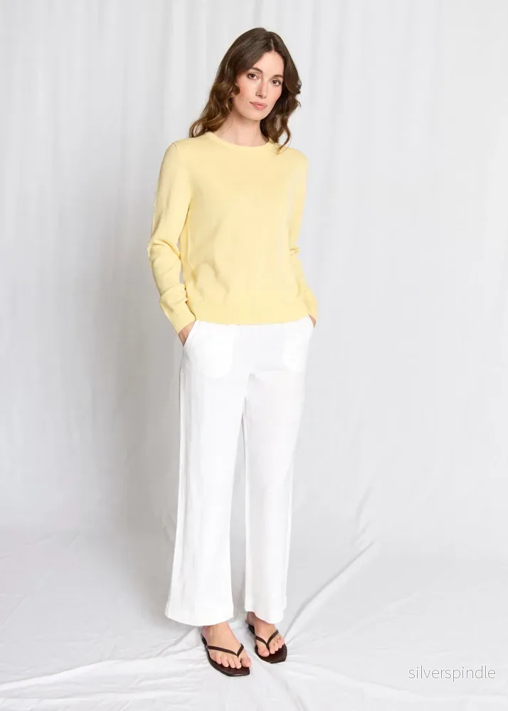 BS Debora Regular Fit Stickat - Dusty Yellow