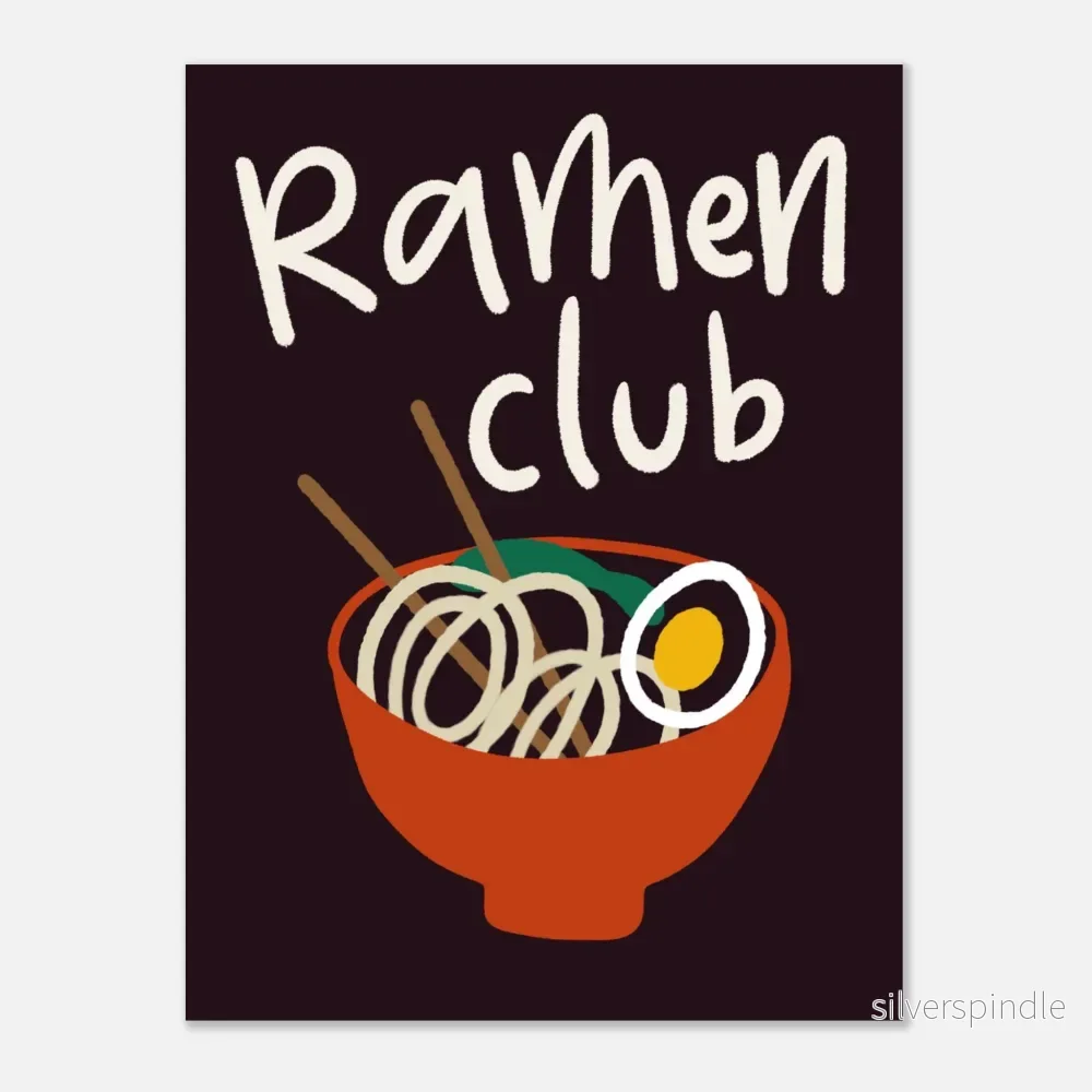 Nudelposter Ramen Club i Aubergine - Bild 2