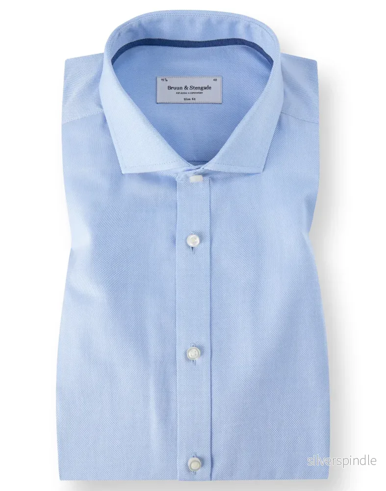 BS Basswood Slim Fit Skjorta – Light Blue BS Basswood Slim Fit Skjorta – Light Blue