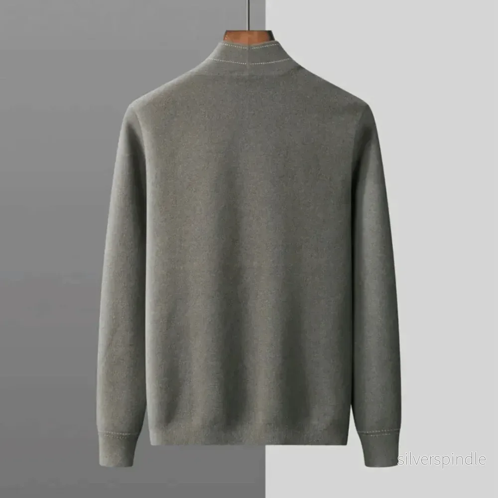 Elegant Stickad Kofta för Män med Knappfront - Perfekt för Lagerläggning och Stil - Bild 2