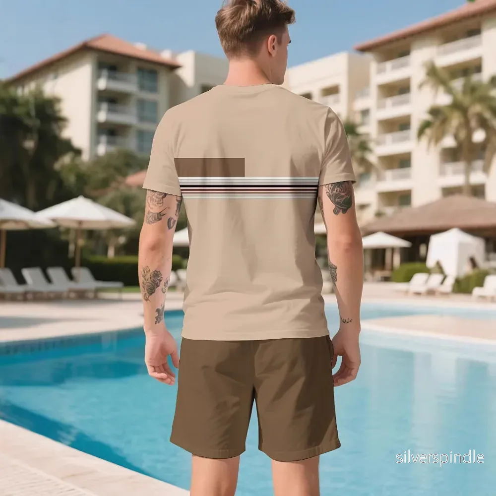 Ethan | Andningsbar Sommar Kortärmad Set med Tecknat Tryck - Bild 2