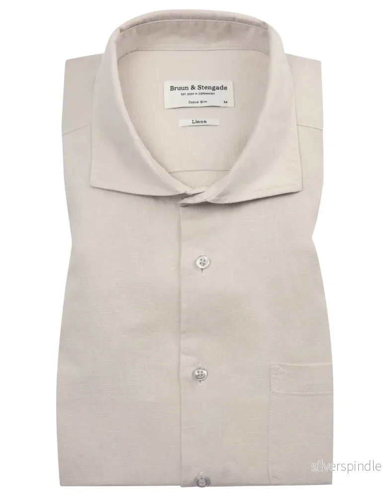 BS Ricciardo Casual Slim Fit Skjorta - Sand