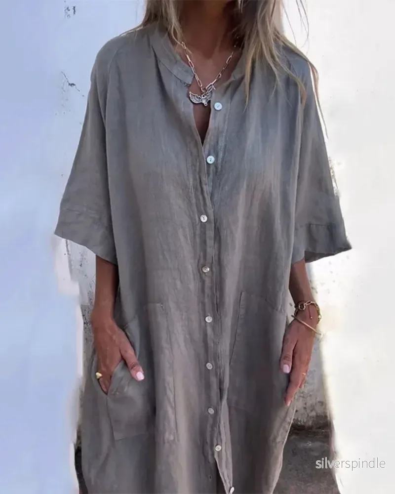 Sophie | Avslappnad Boho Skjortklänning Dam - Bild 2