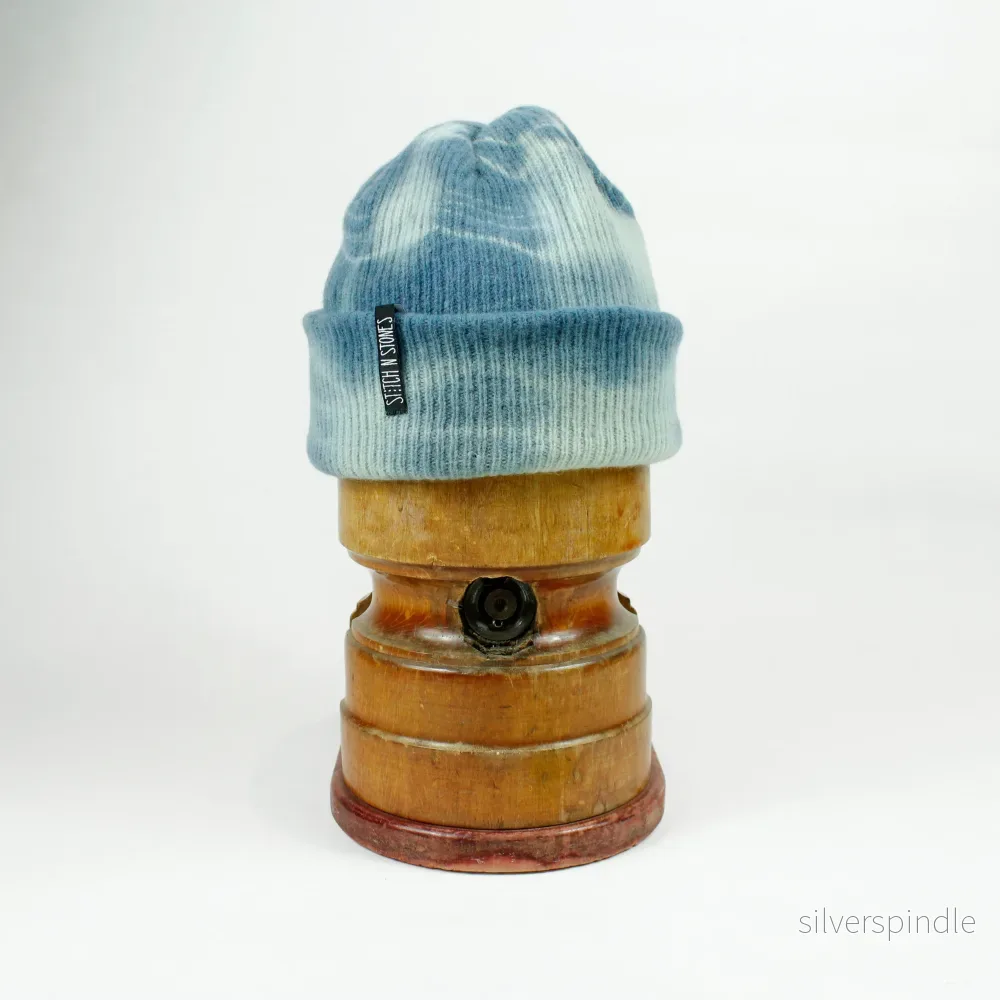 Batik Indigo Beanie Nr. 07 - Bild 2