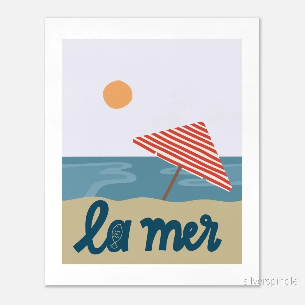 La Mer – Strandposter med Parasoll | Sommarposter Retro - Bild 2