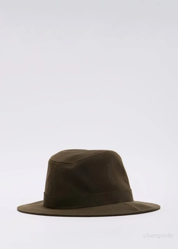 Barbour Vintage Wax Bushman Hat Olive - Bild 2