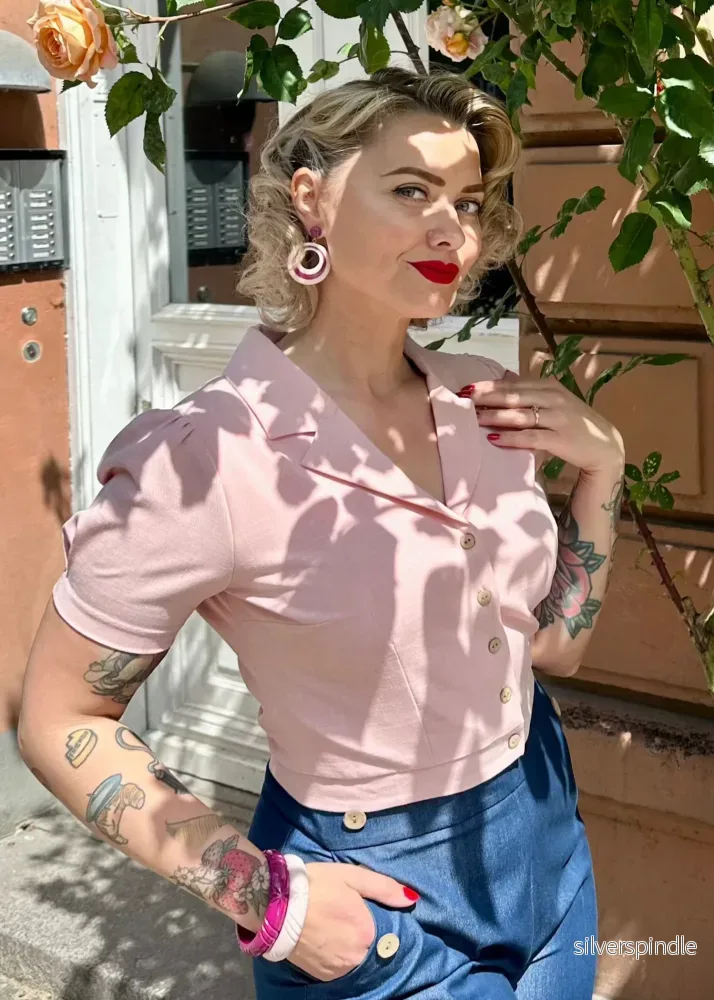 Daisy kortärmad skjorta - ljusrosa - Bild 3
