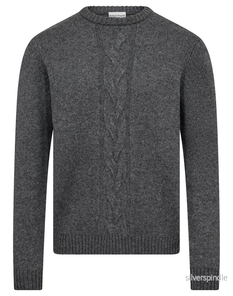 BS Tormod Regular Fit Stickat - Grey