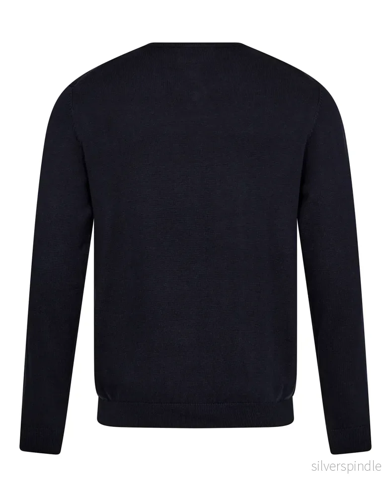 BS Tefta Regular Fit Stickat - Navy - Bild 2