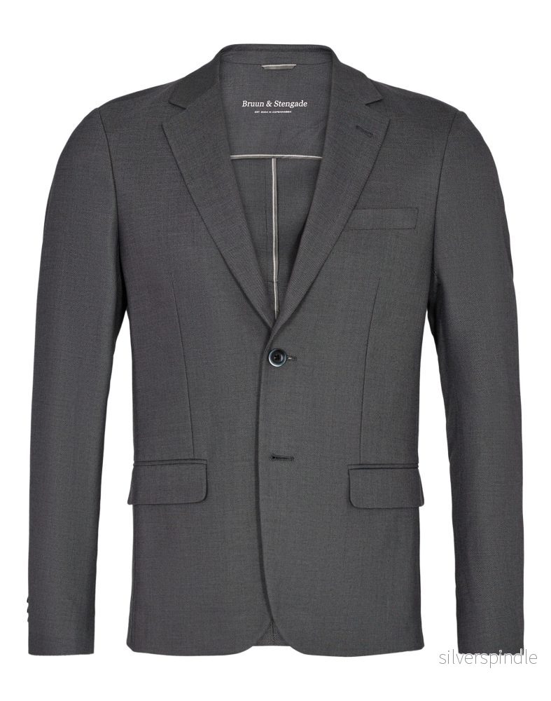 BS Skiathos slim fit kavaj - Grey