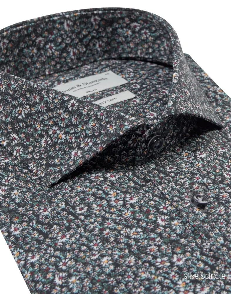 BS Lorenzo Slim Fit Skjorta - Dark Green - Bild 2